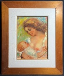 IDA PRIAMI, Ida Z. Priami - "Madona" O.S.T, A.C.I.D, datado de 1979. Med: 80X66 cm (Com moldura).