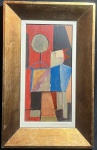 HENRIQUE BOESE (Berlim, Alemanha, 1897 - São Paulo, São Paulo, 1982) - "Composição" O.S.M, A.C.I.E, déc de 50. Med 45x28 cm (Com moldura). Obs: Henrique Boese foi pintor e professor. Ingressa na Academia de Belas Artes de Berlim em 1919, onde é aluno da pintora e artista gráfica expressionista Käthe Kollwitz (1867-1945). Muda-se para o Brasil, em consequência da Segunda Guerra Mundial... Sem  expertise não garantimos autenticidade.