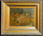 ASSINATURA NÃO IDENTIFICADA (Escola Europeia) - "Cena de época" impressão sobre cartão, A.C.I.D. anos 50. Med 40x46 cm (Com moldura).