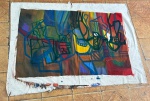 ROBERTO BURLE MARX (São Paulo, 4 de agosto de 1909 Rio de Janeiro, 4 de junho de 1994) - " Composição " - A.S.T. - A.C.I.D. Apresenta certificado de autênticidade. Med.: 130x90 cm