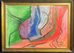 BURLE MARX, Roberto Burle Marx (São Paulo,1909 Rio de Janeiro,1994) - "Composição" O.S.E, A.C.I.D, datado de 1983.  Med 50x67 cm. Obs: sem expertise, não garantimos autenticidade.