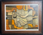 BURLE MARX, Roberto Burle Marx (São Paulo,1909 Rio de Janeiro,1994) - "Composição" O.S.E, A.C.I.D, datado de 1991 Med 70x82 cm. Obs: sem expertise, não garantimos autenticidade.