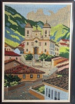 SEM ASSINATURA (Escola Portuguesa) - "Cena de Época" Belíssima e antiga tapeçaria portuguesa, bordada, representando Cena de Época. Emoldurada. Med:68x57 cm (Com moldura).