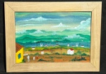 GUIGNARD, Alberto da Veiga Guignard (Nova Friburgo, 25 de fevereiro de 1896 Belo Horizonte, 25 de junho de 1962) - 'VILAREJO' - O.S.E. A.C.I.D. Med.: 37x28 cm