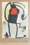 MIRÓ, Joan Miró i Ferrà (Barcelona, 20 de abril de 1893 - Palma de Maiorca, 25 de dezembro de 1983) - "Sem Titulo" litografia. Assinada. Med 22x17 cm. Obs: ausência de moldura.