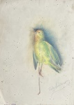PEDRO AMERICO, Pedro Américo de Figueiredo e Melo (Areia, 29 de abril de 1843 Florença, 7 de outubro de 1905) - "Cena de Pássaro" desenho, A.C.I.D, circa 1900. Med 30x23 cm. Obs: Ausência de moldura, apresenta discretas marcas do tempo.
