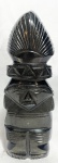 ARTE MEXICANA - "Totem" Antiga e rara escultura mexicana, anos 50, em pedra possivelmente Hematita polida esculpido a mão, representando Totem. Med 20 cm.
