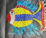 T.CARDOSO - "Peixe" O.S.T, A.C.I.E, datado de 1984. Med 40x50 cm. Obs: Ausência de moldura.