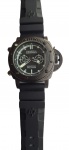 PANERAI OFFICINE FIRENZE. Magnífico Relógio Ítalo-Suíço, caixa em aço na cor preta, pulseira na cor preta, numerado e gravado. Medida:  5,5 cm- Funcionando perfeitamente.   Não garantimos autenticidade pois a máquina não foi aberta.
