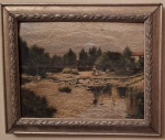 Avruz  Escola Holandesa  Paisagem, O.S.M., medindo 30 x 24 cm. Assinado no CID.