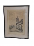 SÃO JÕAO DEL REI - Quadro  com vidro ,  assinatura São João Del Rei. Med: 42x53cm.