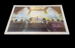Quadros decorativo com uma reprodução de " JESUS NA SANTA CEIA. Med:100x66 moldura/ 93x57 telacm.