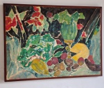 JOÃO CARLOS CARNEIRO DA CUNHA - (Rio de Janeiro 1942) " Flores" O.S.E, A.C.I.D datado de 1988. Med : 59x80 tela com moldura 63x83 cm. Obs: Acervo Particular Rio de Janeiro/RJ. Nota biográfica sobre o artista: João Carneiro da Cunha nasceu no Rio de Janeiro, em 1942. Em 1952 transferiu residência para São Paulo, onde a base de sua vocação artística fortaleceu-se. Viagens pelo Brasil e pela Europa, observando e trabalhando (...) entre Rio e São Paulo, de cuja paisagem vem extraindo os motivos de sua produção" . Depois de morar por quase 25 anos em Vitória no Espírito Santo, fixou residência na Fazenda Guanabara no Município de São José do Barreiro em SP. Faleceu no Rio de Janeiro/RJ em 03 de março de 2021.