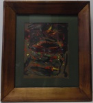 Antônio Bandeira  (1922 / 1967)  Abstrato. AQUARELA no papel, med. 27 x 21 e 46x41 cm.         Assinado no CID.