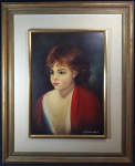 J. Mendel  Escola Europeia Retrato de Menina, O.S.T., medindo 83 x 67 cm. Assinado no CID, datado 1977.