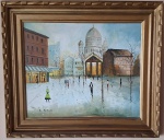 R. Bergois  Escola Francesa  Paris, O.S.T., assinado no CIE. Medindo 87 x 76 cm CM,     700 e  63 x52 cm SM. Assinado no CIE.