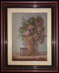 Merath  Vaso com Flores, datado 96, O.S.T, medindo 32 x 23 cm. Assinado no CID.