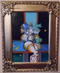 RAPOPORT " Figura", O.S.E., assinado no canto inferior esquerdo. Med.: 28 x 38 cm MI , e 46 x 56 cm ME