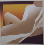 CHECCACCI, Pietrina (1941) - "Figura" serigrafia, A.C.I.D, datado de 1983, tiragem 39/99. Med 64x64 cm.