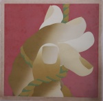 CHECCACCI, Pietrina (1941) - "Mão e Corda" serigrafia, A.C.I.D, datado de 1982, P.A. Med 64x64 cm.