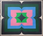 IVAN SERPA, Ivan Ferreira Serpa (Rio de Janeiro, 1923 Rio de Janeiro, 1973) - "Serie Amazônica", O.S.T, colado em placa, assinado no verso, datado de 1970. Med.: 71x61 cm. Sem expertise não garantimos autenticidade.