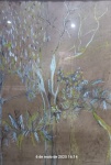 GEORGINA DE ALBUQUERQUE (1885-1962) - "Vaso de Flores" aquarela, A.C.I.D, déc de 50. Med. 70x50 cm (com moldura) obs. sem expertise não garantimos autenticidade.