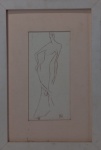 ISMAEL NERY (Belém, 9 de outubro de 1900 - Rio de Janeiro, 6 de abril de 1934) - "Figura Feminina" - nanquim, A.C.I.D. Med: 33x27 cm. Obs: Sem expertise, não garantimos autenticidade.