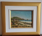 Belíssimo quadro representando " PAISAGEM ", pintura feita no alcatex, assinado CID.   Med: 58,5 5x2 moldura / 32x24,5tela.
