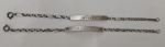 JOIA - PRATA - Duas pulseiras em prata  tamanhos 17,5  centímetro aberto  peso 10,7grama.