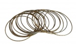 BIJUTERIA - LOTE DE QUINZE PULSEIRAS EM FINO METAL. Med. 6,5 de diâmetro interno.
