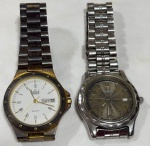 NATAN - Lote contendo Dois relógios de pulso, Sendo um Natan e Dumont. Com pulseira em elos. (observação no estado).