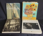 LIVRO - Lote contendo quatro livros sendo um "MARCIO SCAVONE", e  "VAN GOGH", obra completa de pintura, e um "THE GREAT CLÁSSIC YACHT", e um "PARISMONAMOUR".