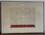 ANNA LETYCIA  -  "sem título" Gravura 4/15 assinada a lápis emoldurada e protegida por vidro, Med 57 x76cm. Obs: (o vidro está trincado).