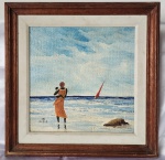 QUADRO -  "PAISSAGEM", Belíssimo quadro, Óleo sobre tela, Assinado, ACIE. Medida com moldura 44 x 44.