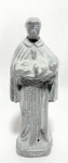 ARTE SACRA - "Santo António" Delicada e rara imagem italiana, ao gosto barroco, anos 50, em metal finamente cinzelada. Med 10 cm.