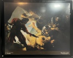 REMBRANDT, Rembrandt Harmenszoon van Rijn (Leida, 15 de julho de 1606  Amsterdam, 4 de outubro de 1669) - "Cena de Época" Grande litografia emoldurada. Med 90x73 cm.