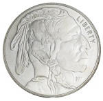 Medalha dos Estados Unidos - 5 Cents - Bufalo e Indian Head - 1913 F - Prata(.999) - 2 Oz - 62,2 g -