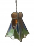 ANTIGO Lustre vitral m mosaico em perfeito estado. Medida aproximada 20 alt. 26 cm largura de diâmet