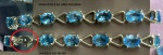 PULSEIRA EM PRATA 950 COM TOPÁZIOS SKY BLUE  BÉLISSIMA