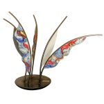 EVELINA VILLAÇA (São Paulo, 1944) - Borboletas. Escultura. 66 x 94 cm. Pintora e escultora. É formad