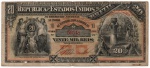 Cédula de 20.000 réis de 1890, Brasil Republica, Tesouro Nacional, R 111, bastante difícil de encont