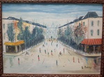 Sílvio Pinto "Paisagem de Paris, óleo sobre tela, medindo 50 X 68 cm, assinado cantor inferior direito