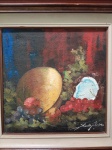 Sansão Pereira "Natureza morta" óleo sobre tela,medindo 50 X 50 cm, assinado canto inferior direito.