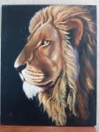 Mônica Bez Blatter "Leão" óleo sobre tela, medindo 1,00 X 80 cm, assinado cantor inferior esquerdo.