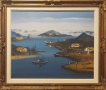 Silvio Pinto "Ponta Dàreia" óleo sobre tela, medindo 60 X 50 assinado canto inferior direito.