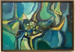 Burle Marx, Roberto "Sem título", óleo sobre tela, datado de 1981, medindo 0,80 x 1,15, assinatura canto inferior direito, chassi de Pinho de Riga. Certificado de autênticidade