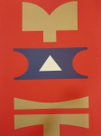 Rubem Valentim "Emblema" serigrafia  PM. Assinada canto inferior direito, Medindo 80x60cm.