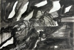 Burle Marx, Roberto "Sem título" nanquim sobre papel, medindo 42 X 60 assinado e datado canto inferior direito.