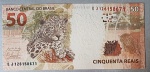 CEDULAS DO BRASIL - REAL 2" FAMILA - C.358 - LETRAS E J - FLOR DE ESTAMPA