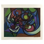 Burle Marx - Serigrafia P.E Assinada Composição 80 X 70 sem moldura